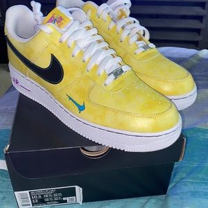 New in box Nike Air Force 1 ‘07 Speed Yel/blk/blue